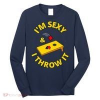 I'm Sexy And I Throw It Cornhole Bean Bag Sacks Corn Hole Premium Long Sleeve Shirt thumb 0
