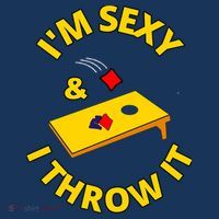 I'm Sexy And I Throw It Cornhole Bean Bag Sacks Corn Hole Premium Bucket Hat thumb 4