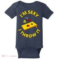 I'm Sexy And I Throw It Cornhole Bean Bag Sacks Corn Hole Premium Baby Bodysuit thumb 0