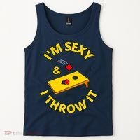 I'm Sexy And I Throw It Cornhole Bean Bag Sacks Corn Hole Premium Tank Top thumb 2