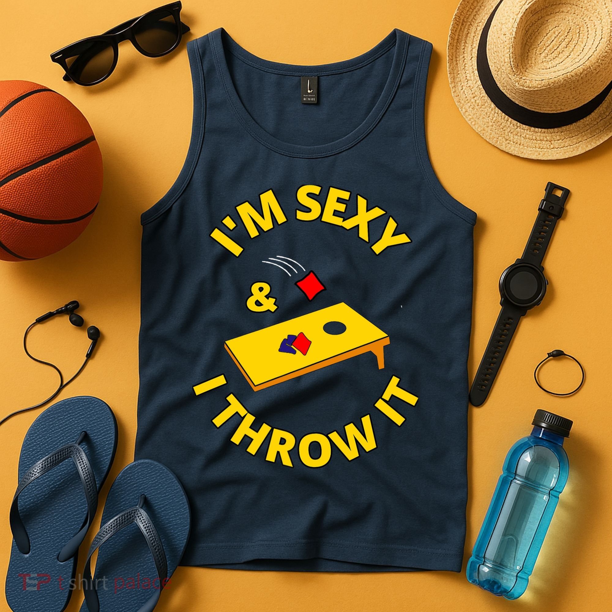 I'm Sexy And I Throw It Cornhole Bean Bag Sacks Corn Hole Premium Tank Top