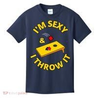 I'm Sexy And I Throw It Cornhole Bean Bag Sacks Corn Hole Premium Kids T-Shirt thumb 0