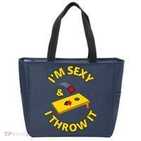I'm Sexy And I Throw It Cornhole Bean Bag Sacks Corn Hole Premium Tote Bag thumb 0