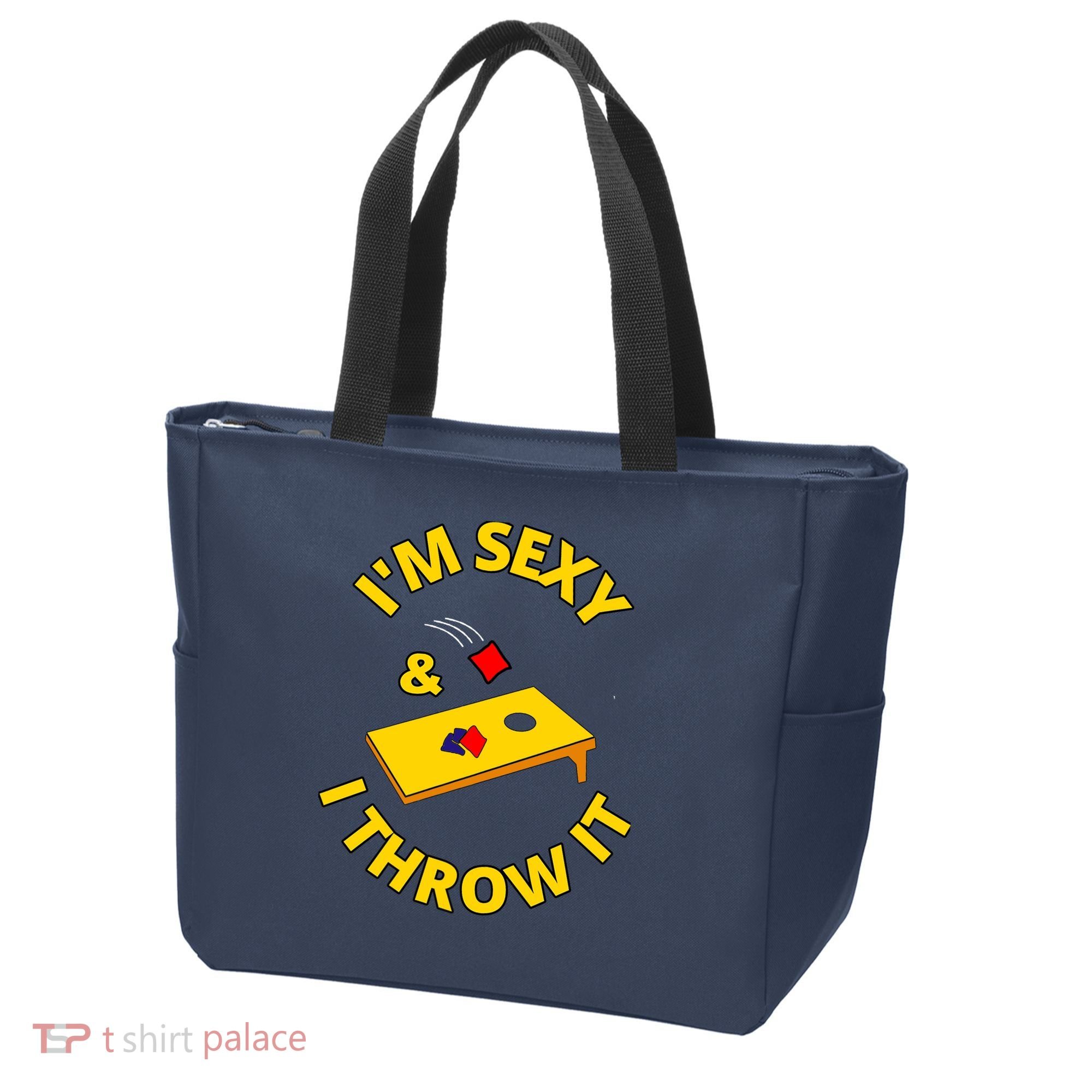 I'm Sexy And I Throw It Cornhole Bean Bag Sacks Corn Hole Premium Tote Bag