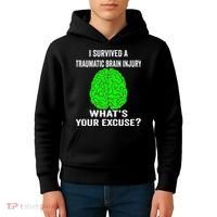 I Survived A Traumatic Brain Injury Whats Your Excuse Kids Hoodie thumb 4