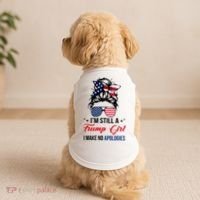 I'm Still A Trump Girl I Make No Apologies Doggie Tank thumb 2