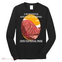 I Survived Angels Landing Hike Zion National Park Utah Long Sleeve Shirt thumb 0