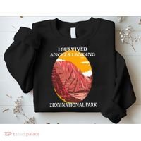 I Survived Angels Landing Hike Zion National Park Utah Sweatshirt thumb 2