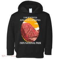 I Survived Angels Landing Hike Zion National Park Utah Toddler Hoodie thumb 0