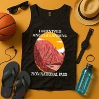 I Survived Angels Landing Hike Zion National Park Utah Tank Top thumb 4