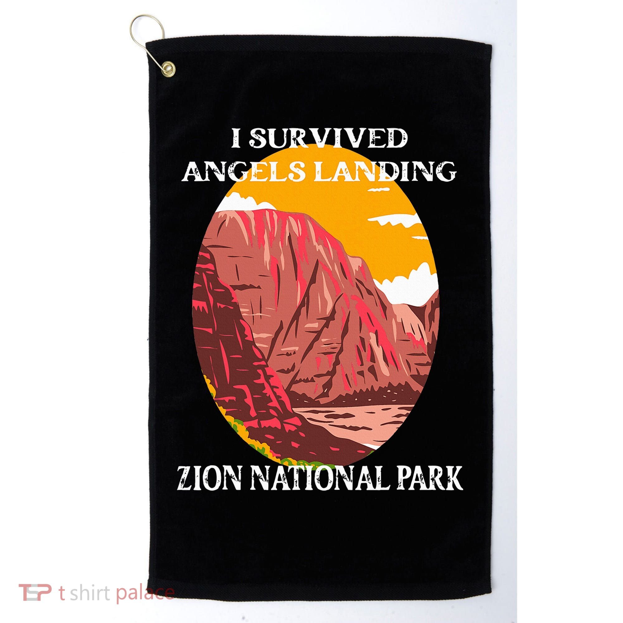 I Survived Angels Landing Hike Zion National Park Utah Golf Towel