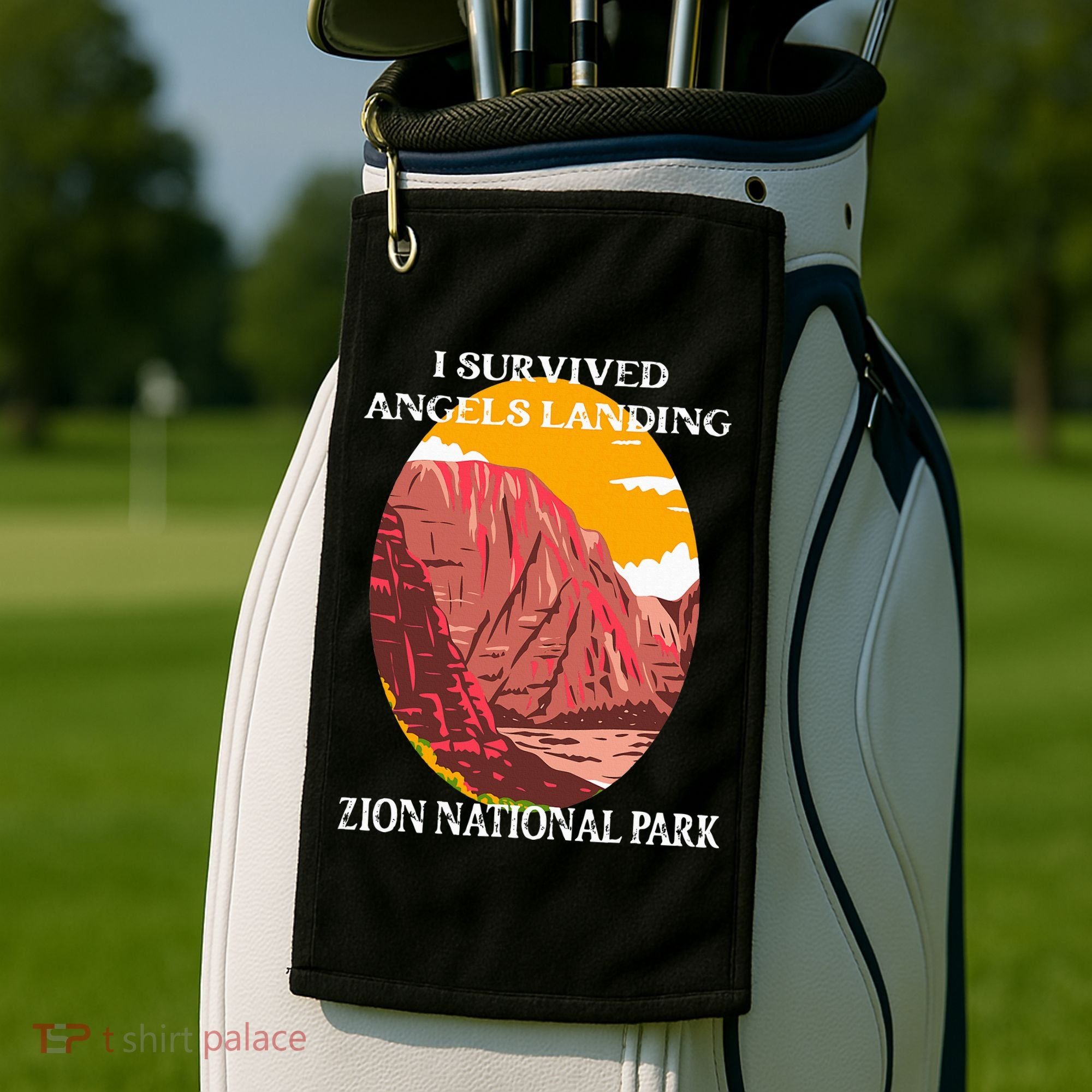 I Survived Angels Landing Hike Zion National Park Utah Golf Towel