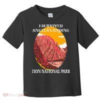 I Survived Angels Landing Hike Zion National Park Utah Toddler T-Shirt thumb 0