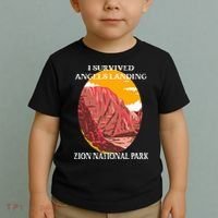 I Survived Angels Landing Hike Zion National Park Utah Toddler T-Shirt thumb 2