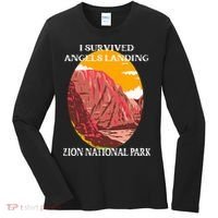 I Survived Angels Landing Hike Zion National Park Utah Women's Long Sleeve Shirt thumb 0