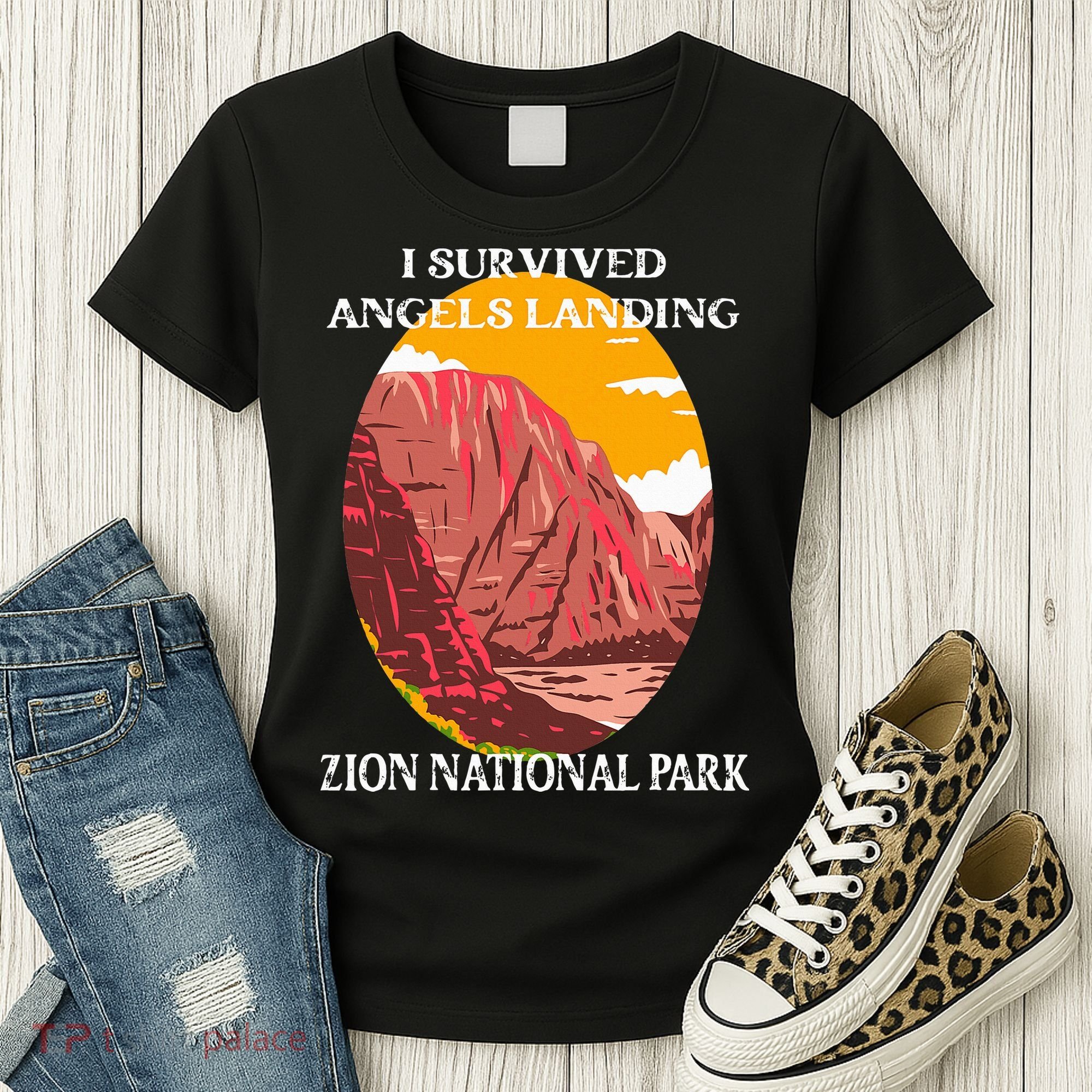I Survived Angels Landing Hike Zion National Park Utah Women's T-Shirt