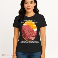I Survived Angels Landing Hike Zion National Park Utah Women's T-Shirt thumb 4