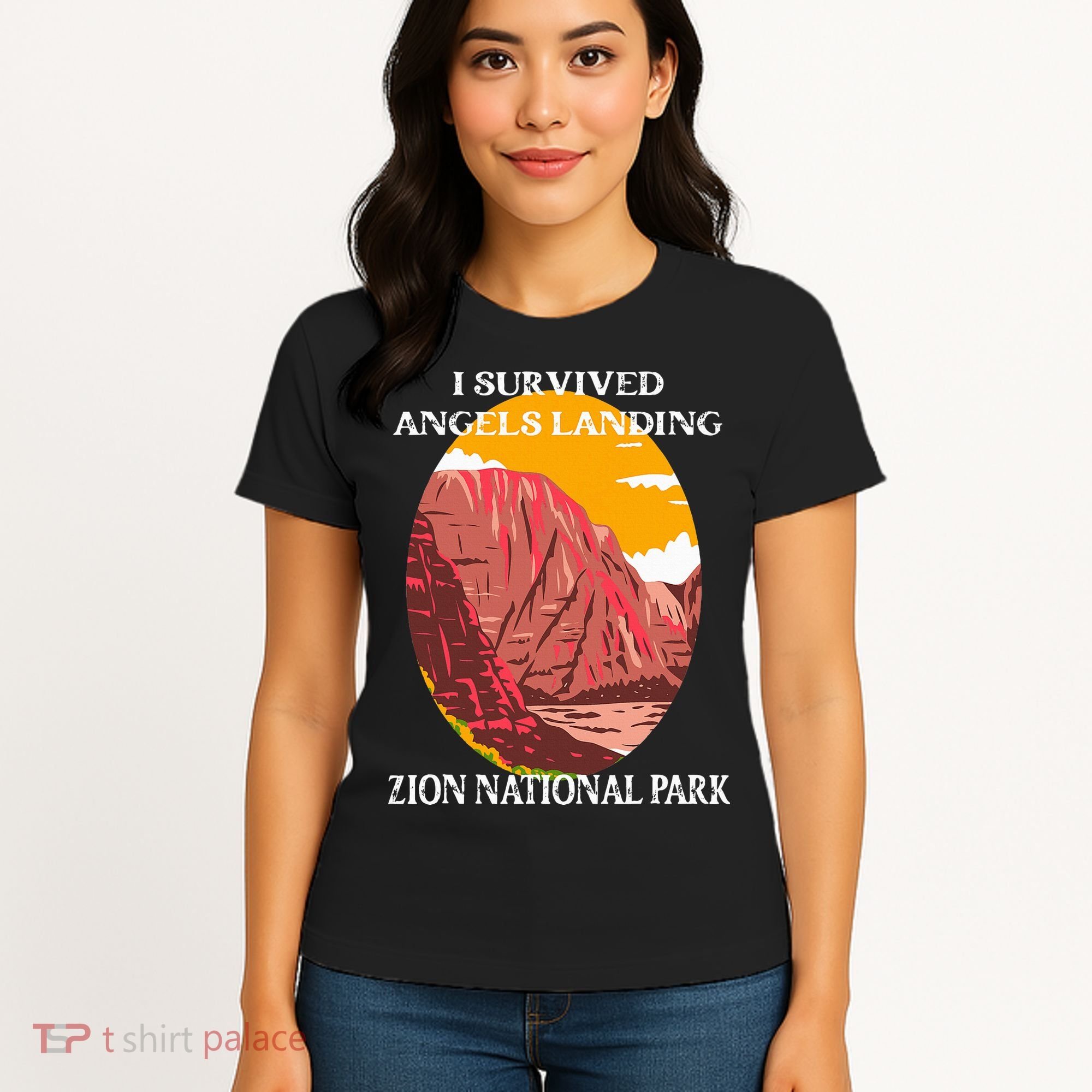 I Survived Angels Landing Hike Zion National Park Utah Women's T-Shirt
