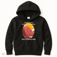 I Survived Angels Landing Hike Zion National Park Utah Kids Hoodie thumb 0