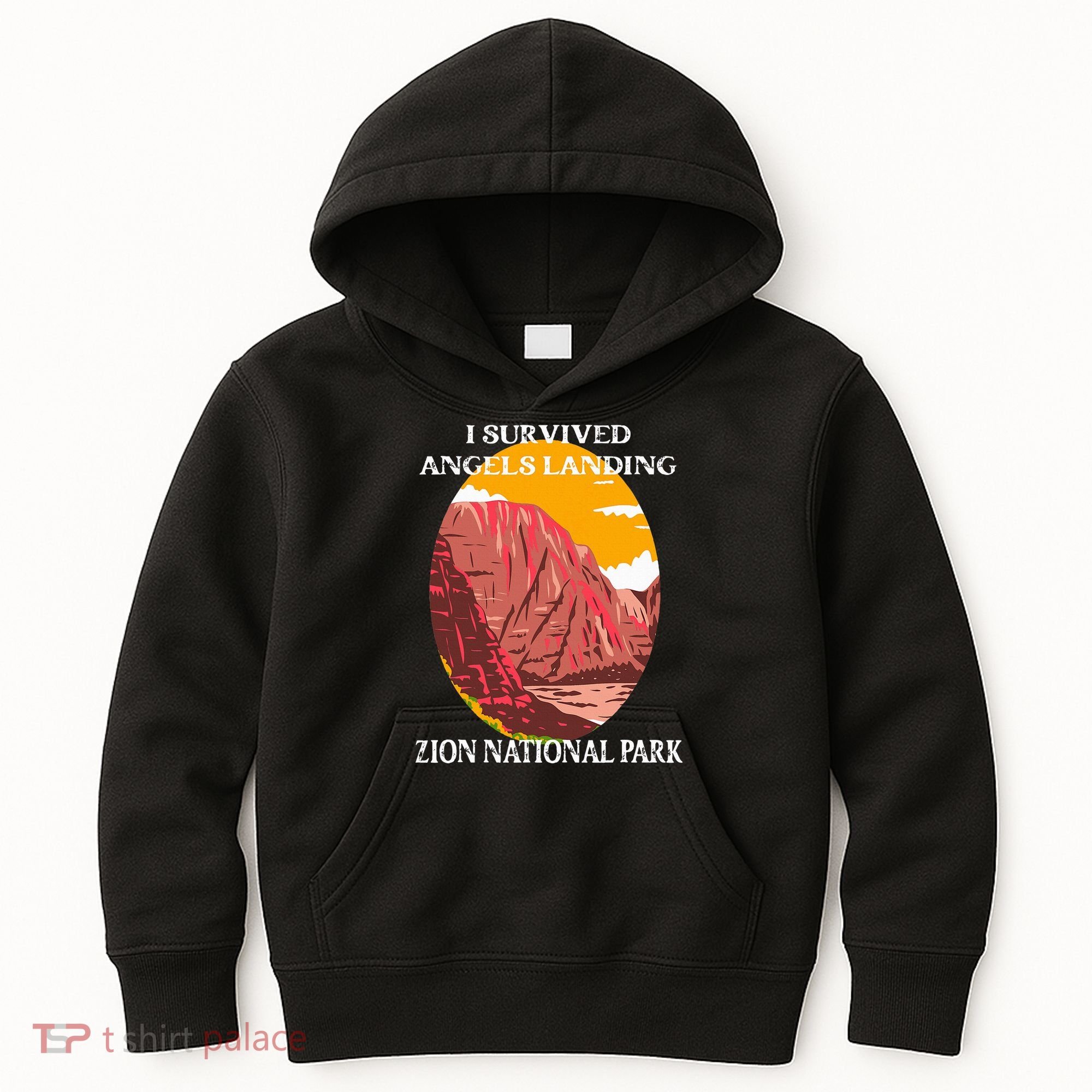 I Survived Angels Landing Hike Zion National Park Utah Kids Hoodie