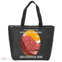 I Survived Angels Landing Hike Zion National Park Utah Tote Bag thumb 0