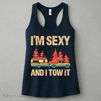IM Sexy And I Tow It Bigfoot Camp Trees Hike Hiking Camping Women's Tank Top thumb 3