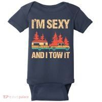 IM Sexy And I Tow It Bigfoot Camp Trees Hike Hiking Camping Baby Bodysuit thumb 0