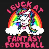 I Suck At Fantasy Football Loser Trophy Unicorn Rainbow Women's Tank Top thumb 5