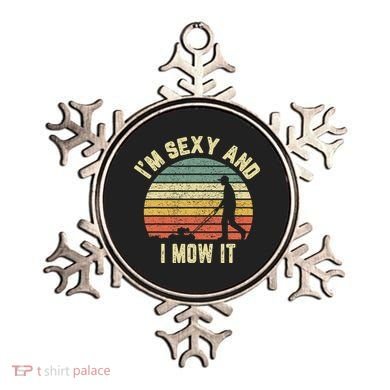 IM Sexy And I Mow It Retro Grass Lawn Mower Ornament