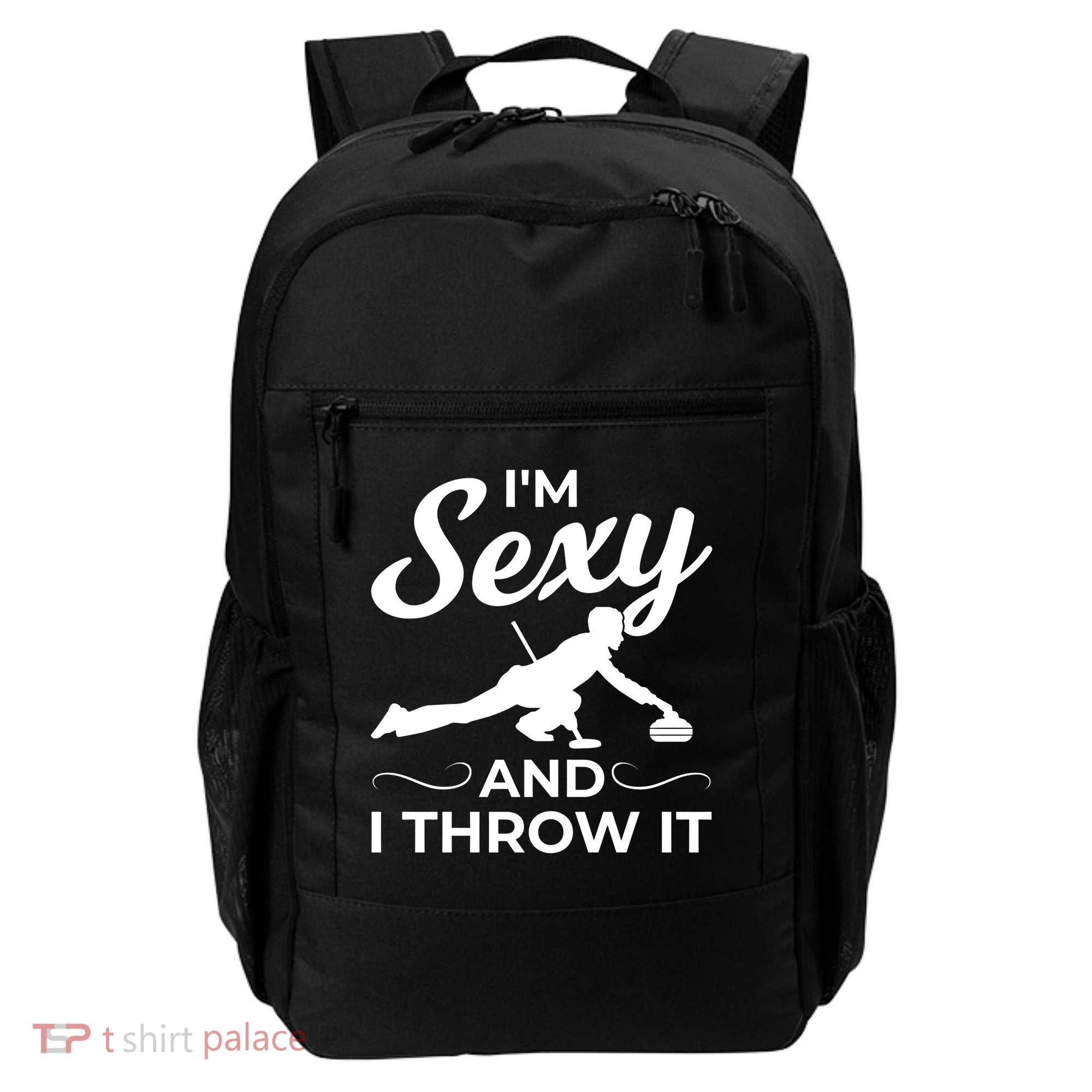 IM Sexy And I Throw It Curling Player Gift Backpack