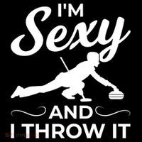 IM Sexy And I Throw It Curling Player Gift Women's Hoodie thumb 2