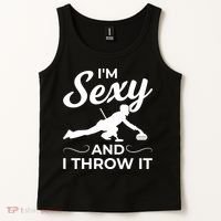 IM Sexy And I Throw It Curling Player Gift Tank Top thumb 2