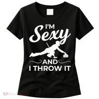 IM Sexy And I Throw It Curling Player Gift Women's T-Shirt thumb 0