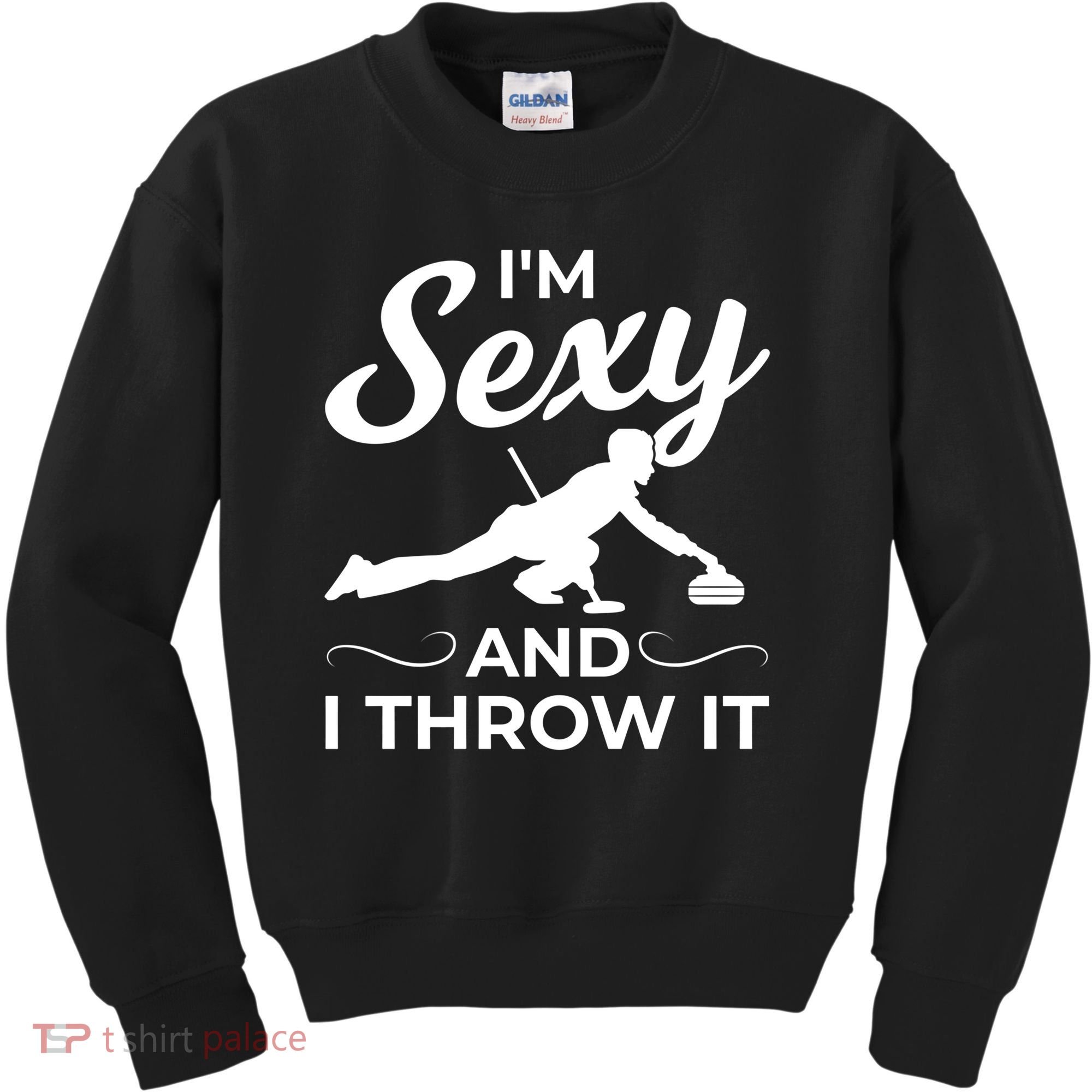 IM Sexy And I Throw It Curling Player Gift Kids Sweatshirt