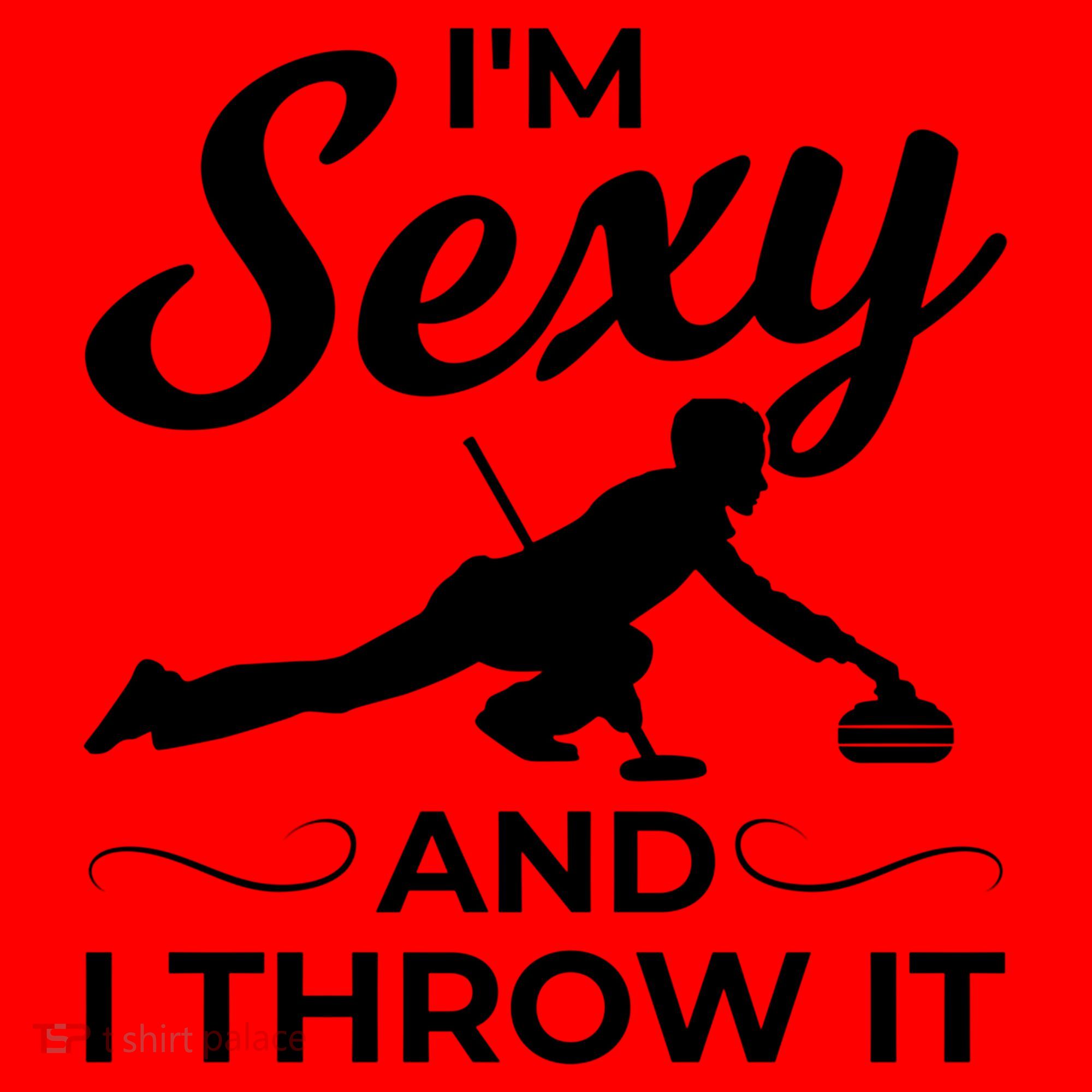 IM Sexy And I Throw It Curling Player Gift Santa Hat