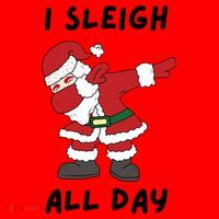 I Sleigh All Day Santa Claus Funny Christmas Santa Hat thumb 1