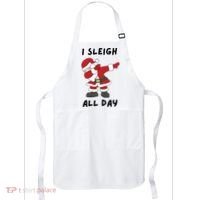 I Sleigh All Day Santa Claus Funny Christmas Apron thumb 0
