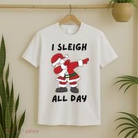 I Sleigh All Day Santa Claus Funny Christmas T-Shirt thumb 2