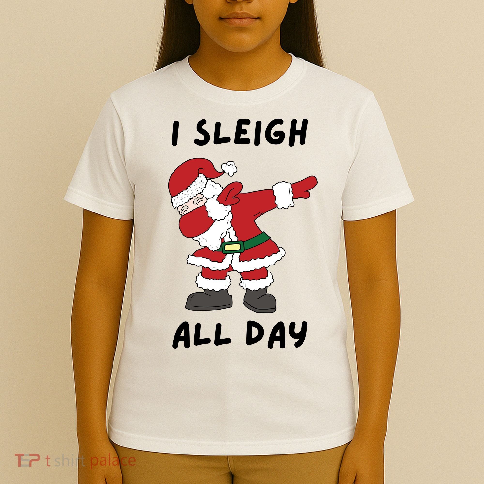 I Sleigh All Day Santa Claus Funny Christmas T-Shirt