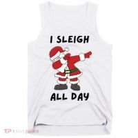 I Sleigh All Day Santa Claus Funny Christmas Tank Top thumb 0