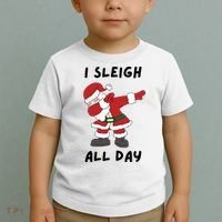 I Sleigh All Day Santa Claus Funny Christmas Toddler T-Shirt thumb 2