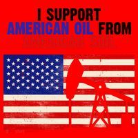 I Support American Oil From American Soil USA Santa Hat thumb 1