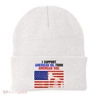 I Support American Oil From American Soil USA Beanie thumb 0