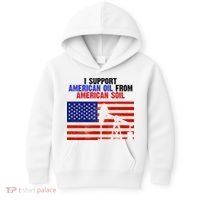 I Support American Oil From American Soil USA Kids Hoodie thumb 0