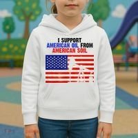 I Support American Oil From American Soil USA Kids Hoodie thumb 3