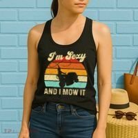 Im Sexy And I Mow It Landscaper Lawn Trimmer Landscaping Women's Tank Top thumb 2