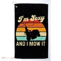 Im Sexy And I Mow It Landscaper Lawn Trimmer Landscaping Golf Towel thumb 0