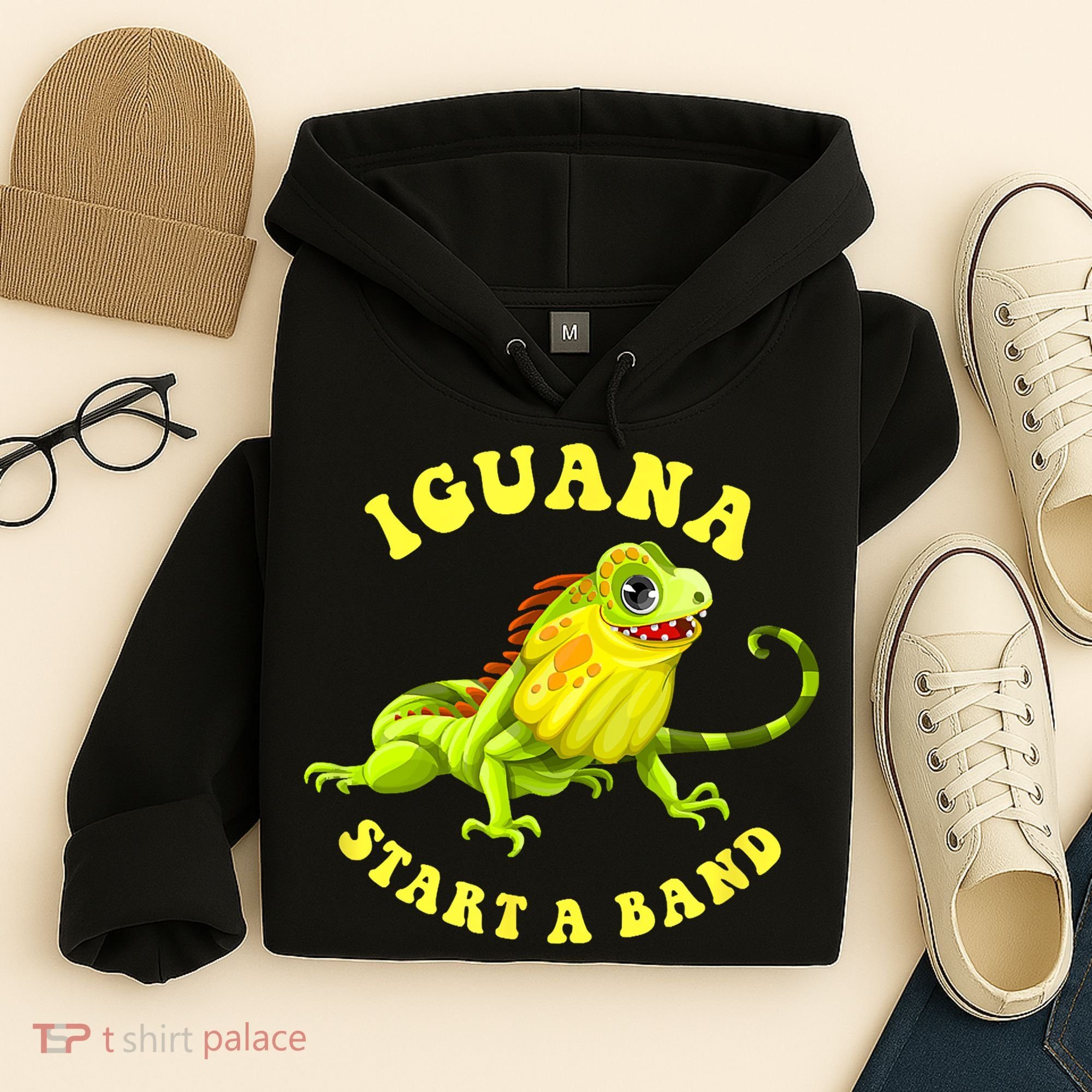 Iguana Start A Band Play On Words Pun Hoodie