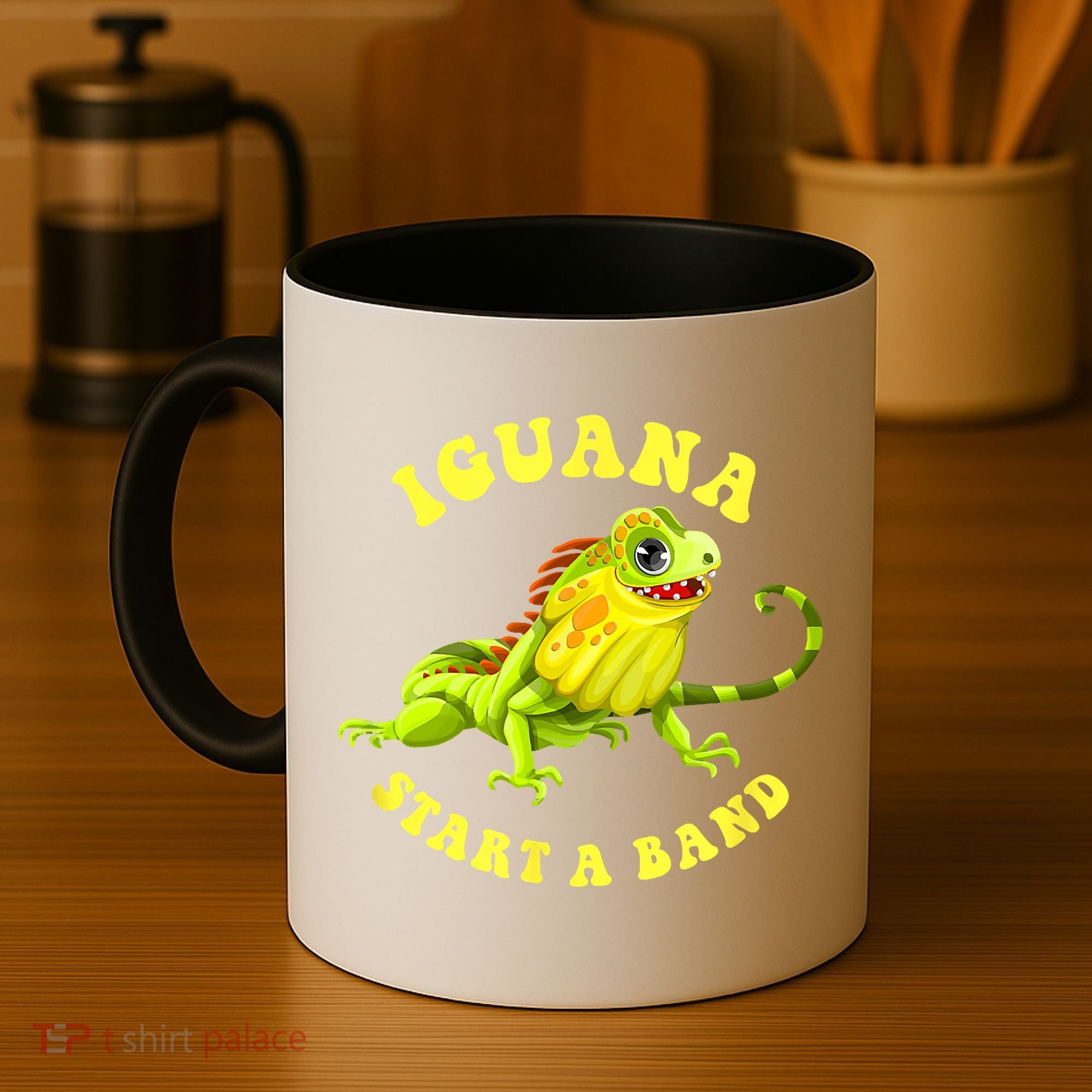 Iguana Start A Band Play On Words Pun Coffee Mug