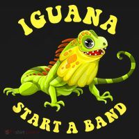 Iguana Start A Band Play On Words Pun Pajama Set thumb 2